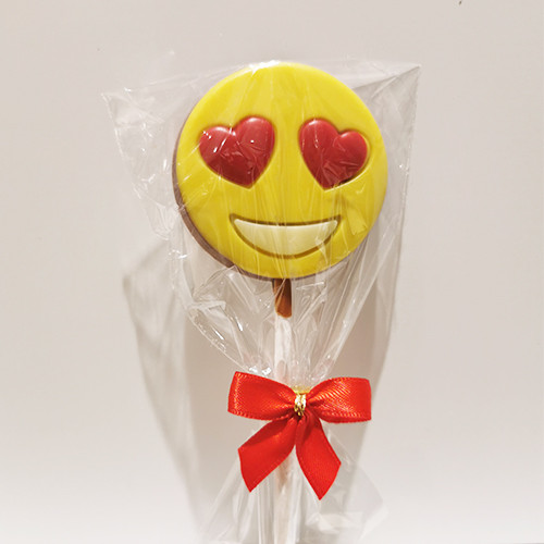 La sucette Smiley chocolat au lait